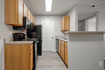 Spacious kitchen with built-in microwave*